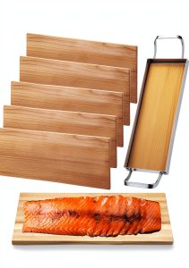 Landical Cedar Grilling Planks Set with Tray for Salmon-0
