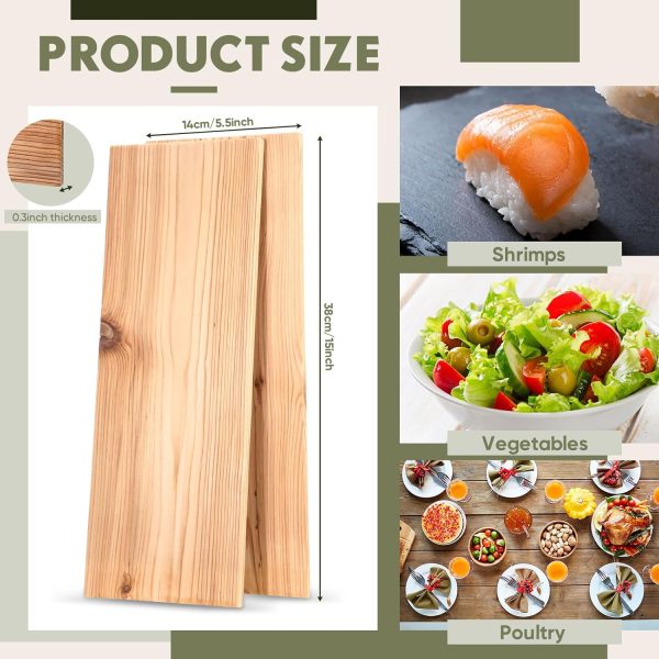 Landical Cedar Grilling Planks Smoky Flavor Salmon BBQ-1