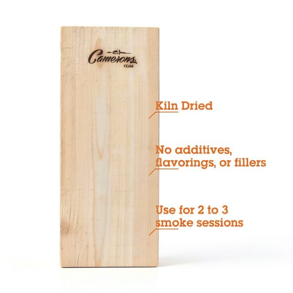Camerons Cedar Grilling Planks 2-Pack Natural Wood Flavor-1