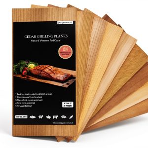 Baoyeewood Cedar Grilling Planks Natural Wood Smoky Flavor-0