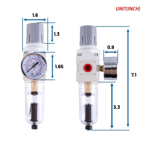 GCESSOIRY Air Filter Regulator Automatic Drain Brass-1
