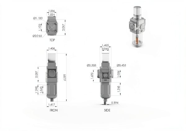 SMC Modular Filter Regulator Space Saving Industrial Use-1