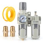 ZXVC Air Filter Regulator Brass FRL Unit Semi Auto Drain-0