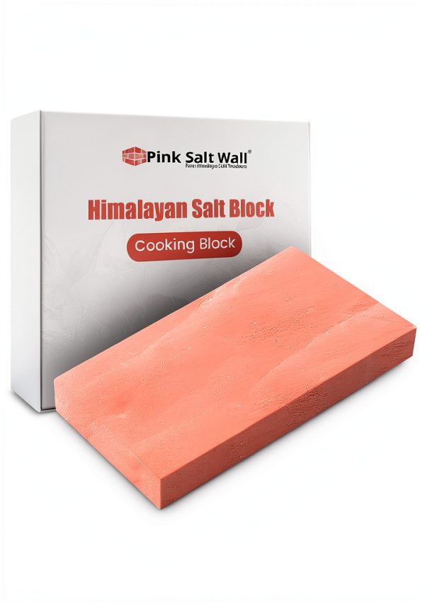 Pink Salt Wall Himalayan Salt Block Grilling Plank Large-0