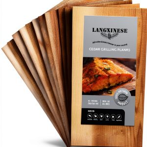 Langxinese Cedar Grilling Planks Natural Wood Cooking Set-0