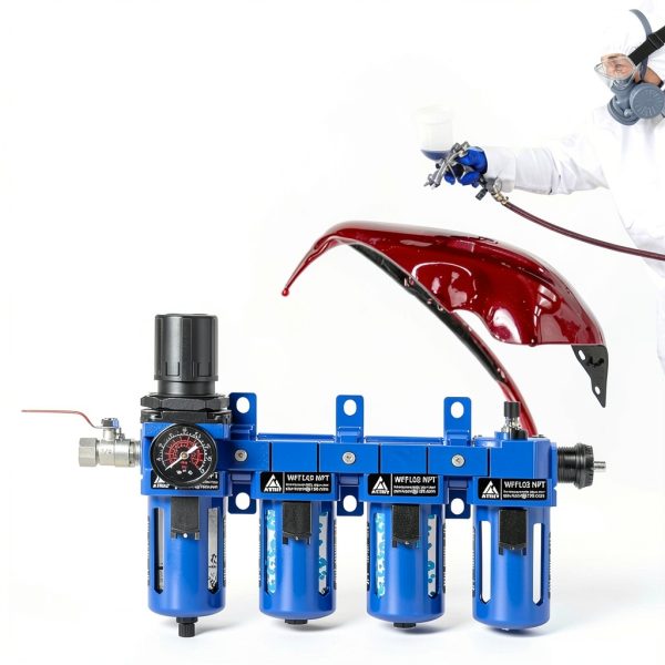 ATINY Air Compressor Filter Regulator Lubricator Blue 5u-7