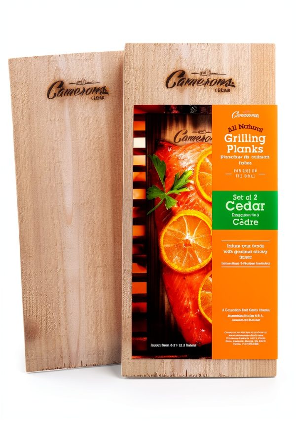 Camerons Cedar Grilling Planks 2-Pack Natural Wood Flavor-0
