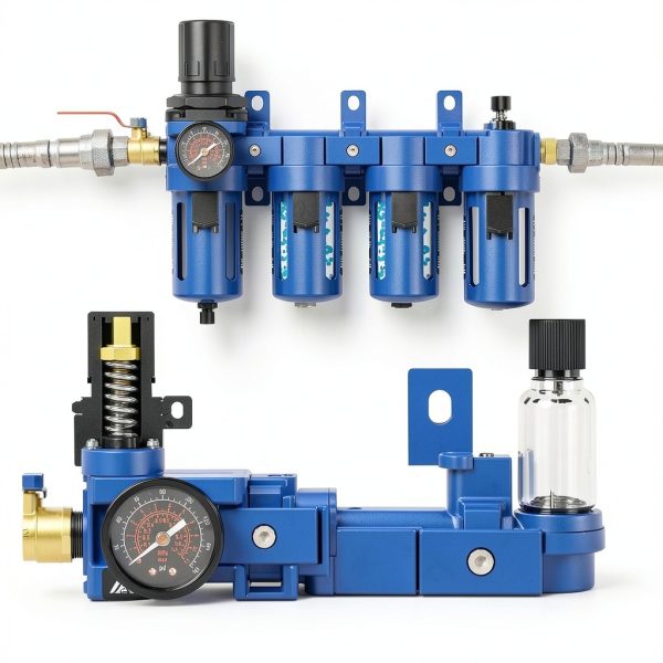 ATINY Air Compressor Filter Regulator Lubricator Blue 5u-5
