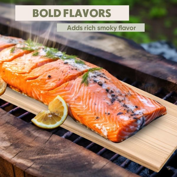 Landical Cedar Grilling Planks Smoky Flavor Salmon BBQ-5