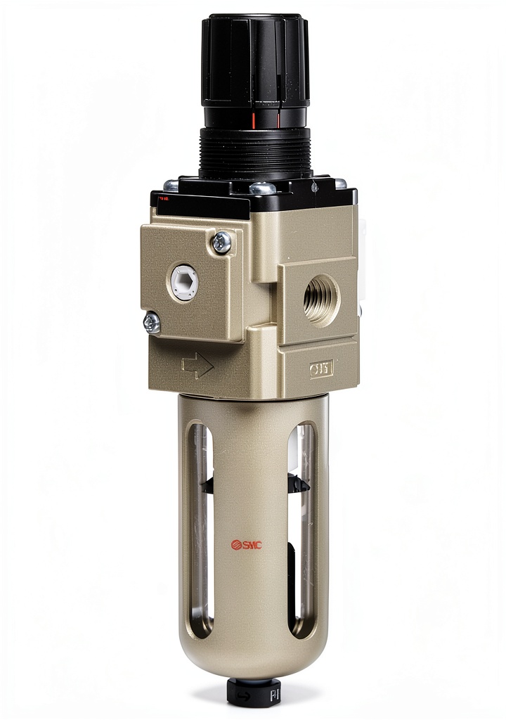 SMC modular filter regulator unit in an industrial setting