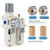 ZXVC Air Filter Regulator Brass FRL Unit Semi Auto Drain-4