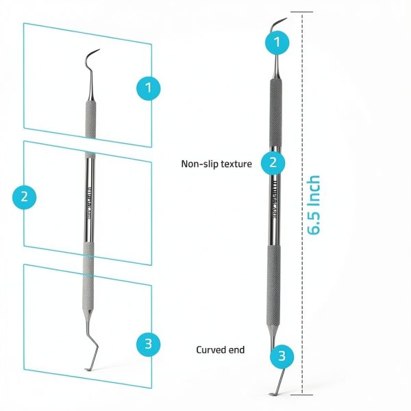 Dental Tools Utopia Care Plaque Remover 6.5" Steel Tartar Scraper-1
